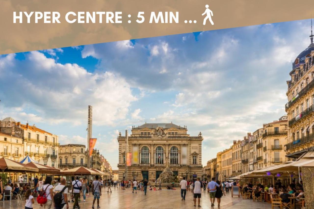 Nouveau - Jungle Montpeul - Clim - Wifi Fibre - Netflix - 5' Du Centre Et Gare - Parking - Loggia - 15' Des Plages Montpellier Exterior foto